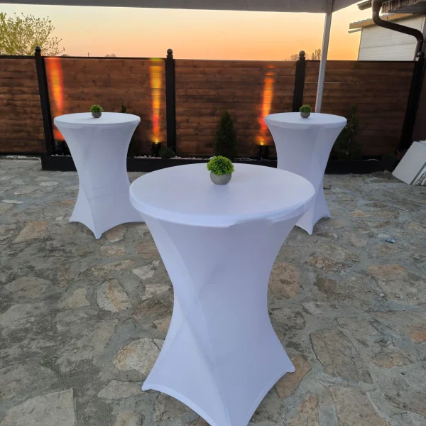 Barski stolovi sa dekoracijom beli